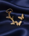 Golden Flutter Pearl Butterfly Ear Cuff