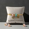 Eternal Blessings Charm Bracelet – Gold-Tone Symbolic Charms & Pastel Beads