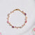 Pink floral anti tarnish bracelet for women